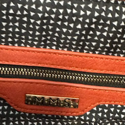 Large Vegan Leather Burnt Orange Tote Bag Laptop Bag MMS Design Studio