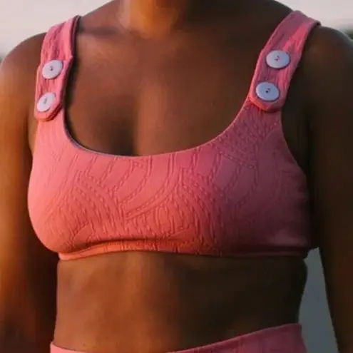 NEW Seea x Free People Georgia bikini top flamingo pink, S Red