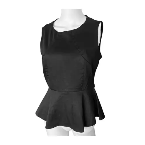 Ali & Kris womens Medium sleek sleeveless black peplum top, elegant open back - Image 9