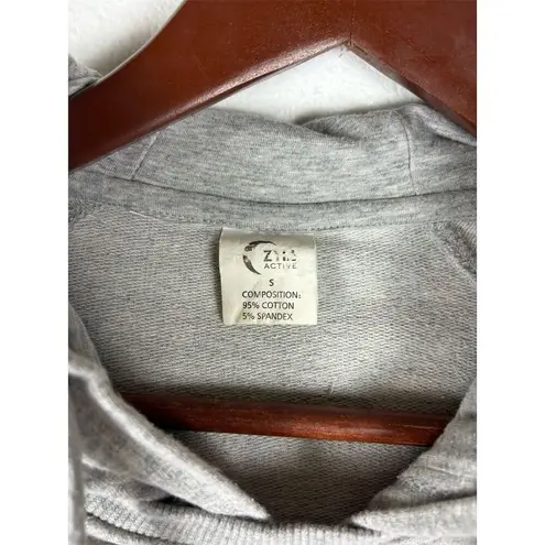 Zyia Combo Active Heather Gray Quilted Pullover Hoodie Size Women's Small