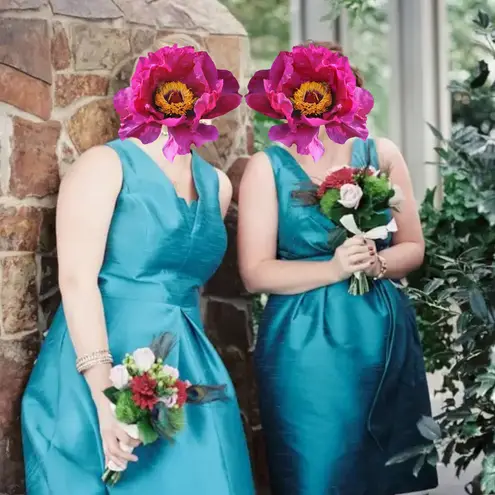 Alfred Sung NWT Niagara Teal Blue Peacock Sample Cocktail Dress Taffeta New