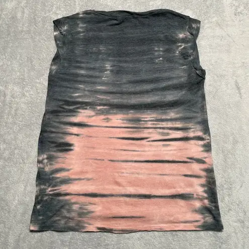 Pam & Gela Pam Gela Shirt Womens Small Grey Pink Tie Dye Muscle Tank Boho Casual Sleeveless