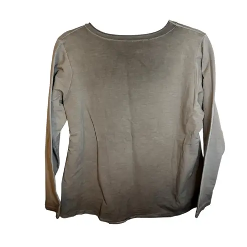 Heimatliebe Made In Italy Y2K Sequin Heart Burnout Sweatshirt Tan Size M