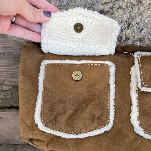 Bath & Body Works Y2K brown sherpa handbag purse