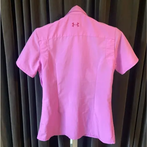 Under Armour Womens Orchid Purple  Short Sleeve Shirt Size Small