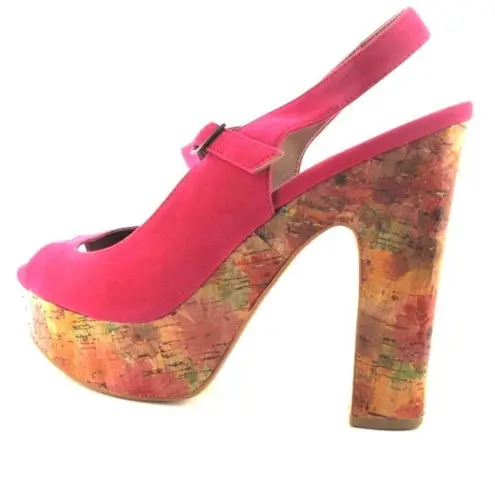 Madeline Girl Rip Rap Open-Toe 5" Pump Fuchsia 9.5