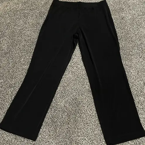 Susan Graver New Black Wide-Leg Business Casual High Waisted Pants MP
