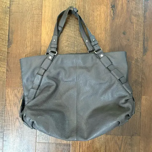 Furla grey leather tote bag