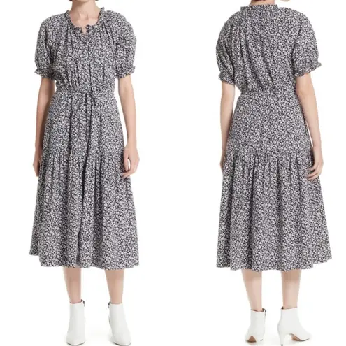 Rebecca Taylor La Vie Willow Bud Prairie Cottagecore Midi Dress Large