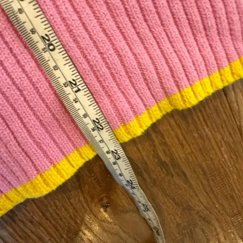 Free Assembly pink and yellow striped mock neck sweater small
