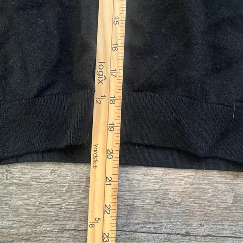 Lacoste  V-Neck Black Wool Preppy Varsity Sweater Size 40