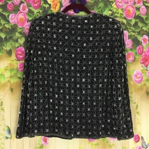 Papell Boutique Vintage Black Beaded Blazer
Size S