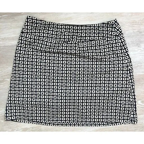 Tail Golf Skort Small Blue White Yellow Geometric Print Pockets Built
