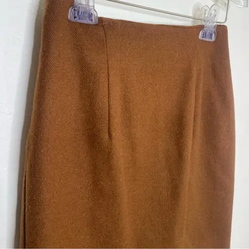Laura Winston Brown Wool Vintage Mini Skirt Fall Size 8