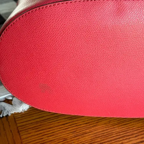 MICHAEL Michael Kors Jet Set Medium Red and Tan Leather Tote Bag