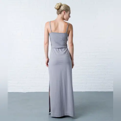 Crane & Lion Pima Cotton Maxi Dress Size 2 Storm Front Stripe