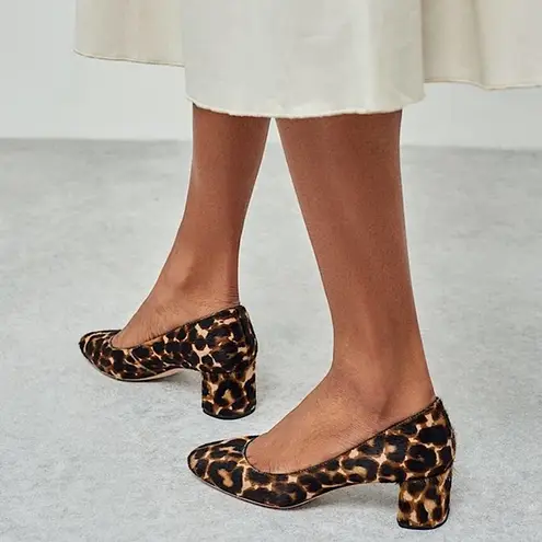Loeffler Randall Jane Leopard Calf Hair Mid Heel Pump 11