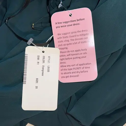 Pretty New Dessy Lovely Chiffon Bridesmaid Gown! Green Size undefined