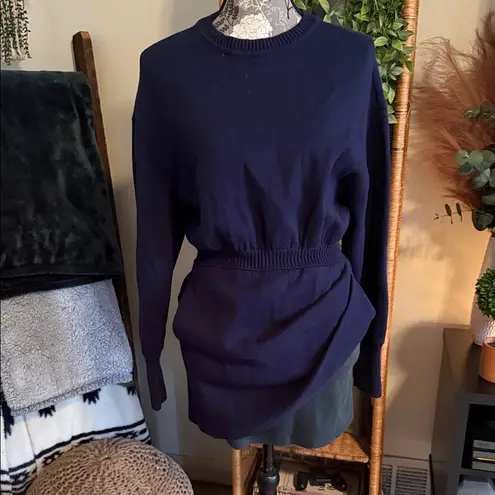 Something Navy Blue Colorblock Sweater Dress