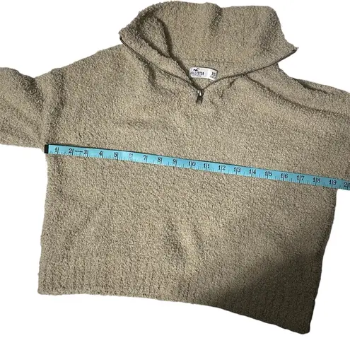 Hollister  women’s fall autumn sherpa quarter zip sweater xs‎