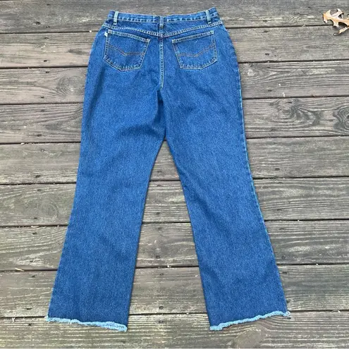 Women’s Traxx Vintage Cowboy Western Laced High Rise Blue Denim Jeans, Y2K|Sz:14