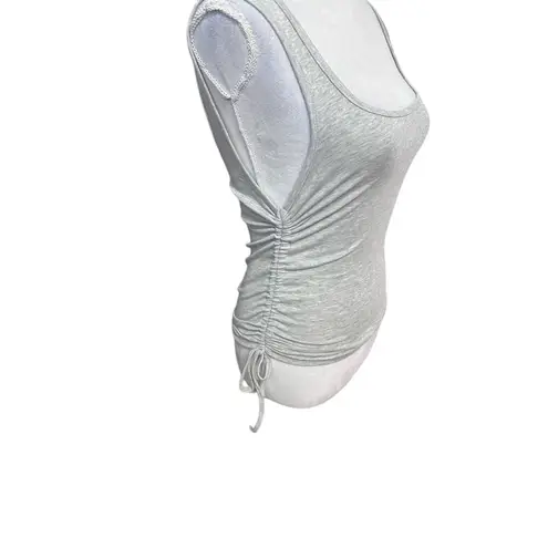 4th Reckless Camisole Top Ruched Side Stretchy Gray Heathered Women's XS NWOT