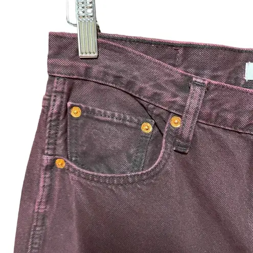 RE/DONE 90s High Rise Loose Jeans Wine Dipped Denim Size 29