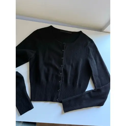 Jenni Kayne $325 New Cashmere Finley Cardigan - Black - Small
