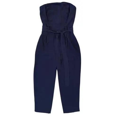 Outerknown Ronan Jumpsuit Strapless Belted Tencel Dark Navy Women’s Size 2 NEW