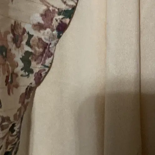 NWT AUTRES FILLES WO SIZE 2X FLORAL GOLD METALLIC THREADS LINED SHEER BLOUSE