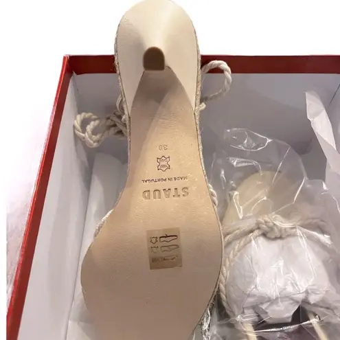 STAUD NIB Chiara Espadrilles Heels in Natural Cream
