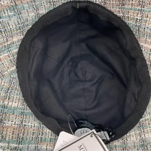 NEW Maison Michel Paris Mara Tweed Bucket Hat Golden Multi Blue White Size M Size M