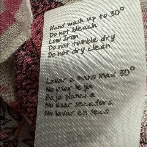 Z&L Europe Tropical Bird Print Mini Skirt Ruffle Hem Boho Size Small Bohemian