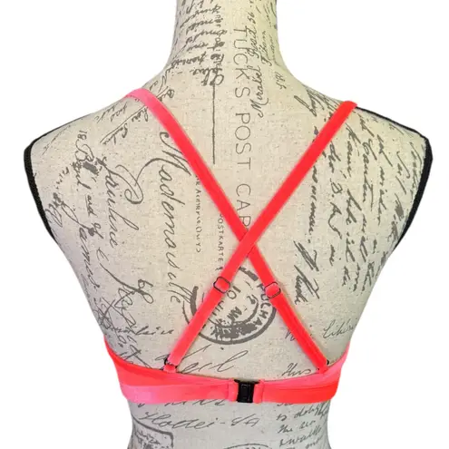 Hoaka Velvet Neon Pink/Orange Sunset Bikini Top X