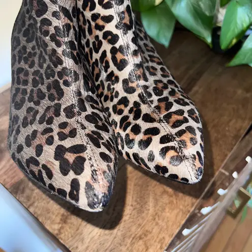 Adrienne Vittadini Leopard Print Pointed Toe Stiletto Heel Ankle Boots Size 8 - Image 5