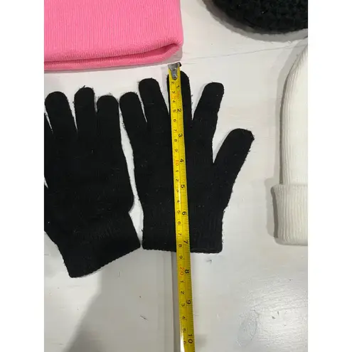 Beanies, Gloves Winter Bundle: Pink Beanie, Soul Sister White Beanie