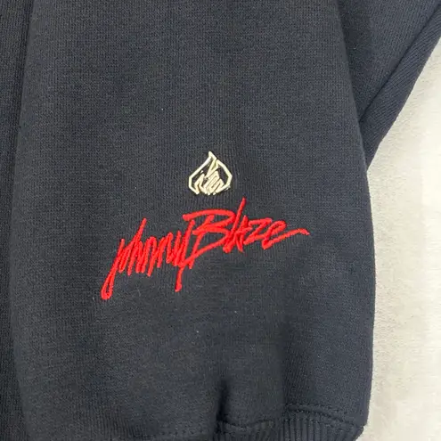 Johnny Blaze Vintage Y2K Black Diamond Script Pullover Hoodie Sweatshirt adult size XXL
