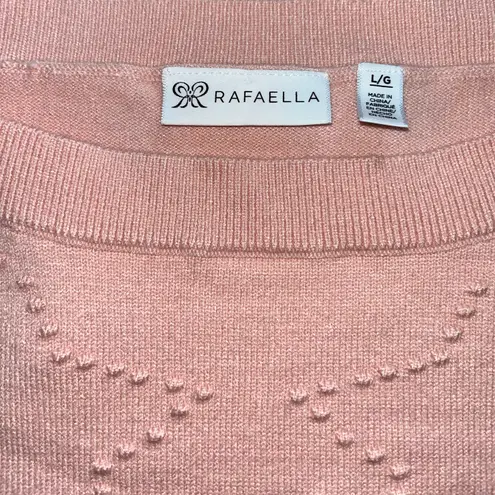 Rafaella Sweater Top in Rose Pink size Large