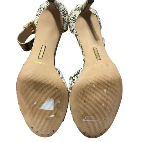 Louise et Cie Snakeskin Heels in Black and Cream