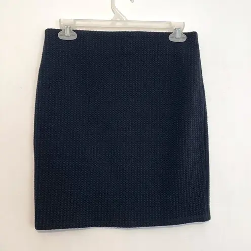 Loft ANN TAYLOR  Petites Knit Diamond Jacquard Pull On Skirt Navy PETITE Small SP thumbnail 10