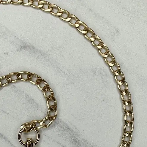 Gold Tone Flat Curb Chain Purse Strap 48" Crossbody Bag Replacement ✨ - Image 8