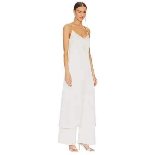 Line and Dot Jordey Pants in Ivory XSmall New Womens Satin Wide Leg Trousers