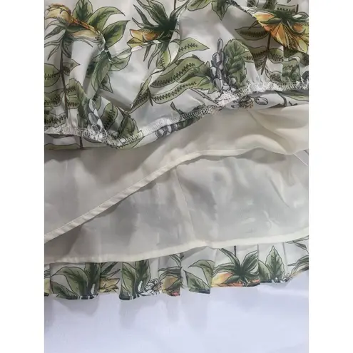 Lost + Wander Limonada Citrus Print Ruffle Mini Dress Medium