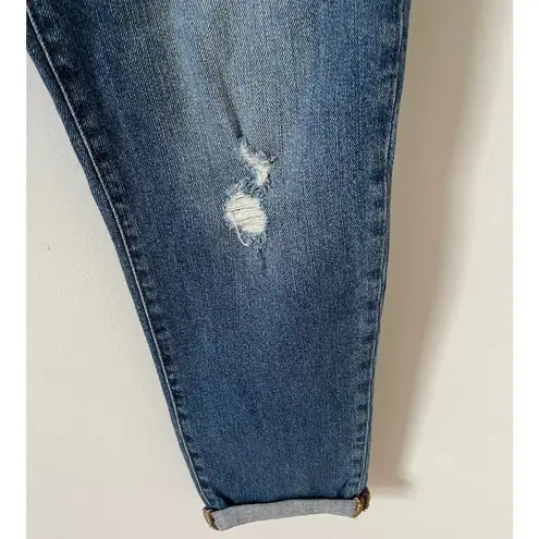 Gap  Boyfriend High Rise Custom Patch Bee Denim Jeans Blue Yellow Size 27