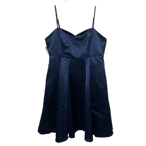 Fame and Partners Plus Size Sarah Midi Gown Duchess Satin Navy Size 22 NWT