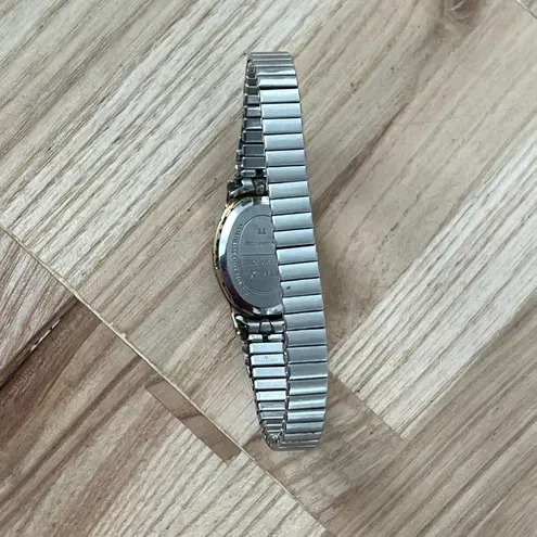 Timex Vintage Ladies Watch Gold-Tone Case Matte Stainless Bracelet White Dial