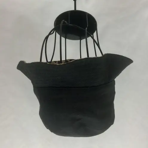 Cheetah print and black reversible bucket hat one size fits all