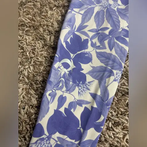 C3fit Compression Tights Sz L Purple White Floral Made In Japan Size L