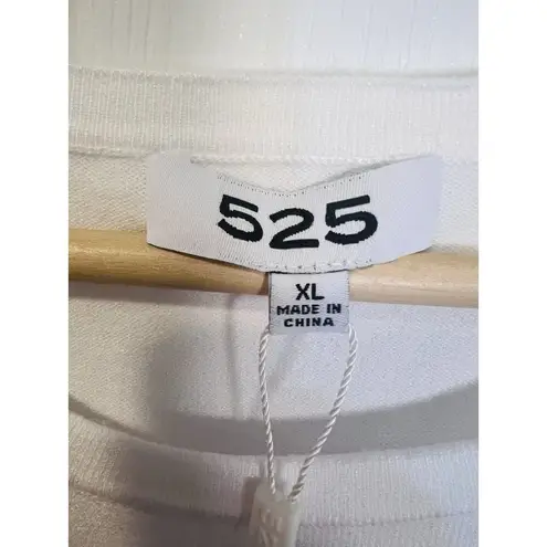 525 America Side Ruched Dress XL White Side Ties Tank Bodycon Stretch Beach