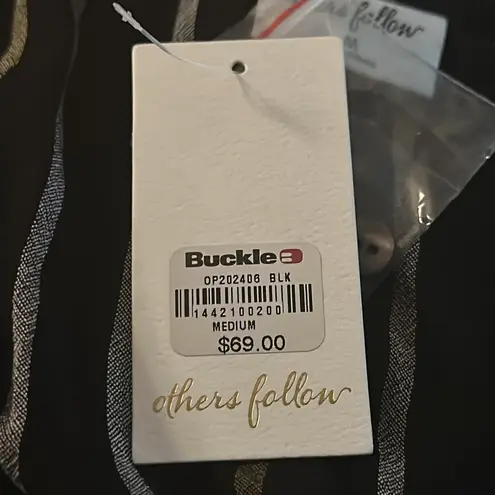 Others Follow Charlie Striped Wide Leg Jumpsuit Size Medium NWT #OP202406